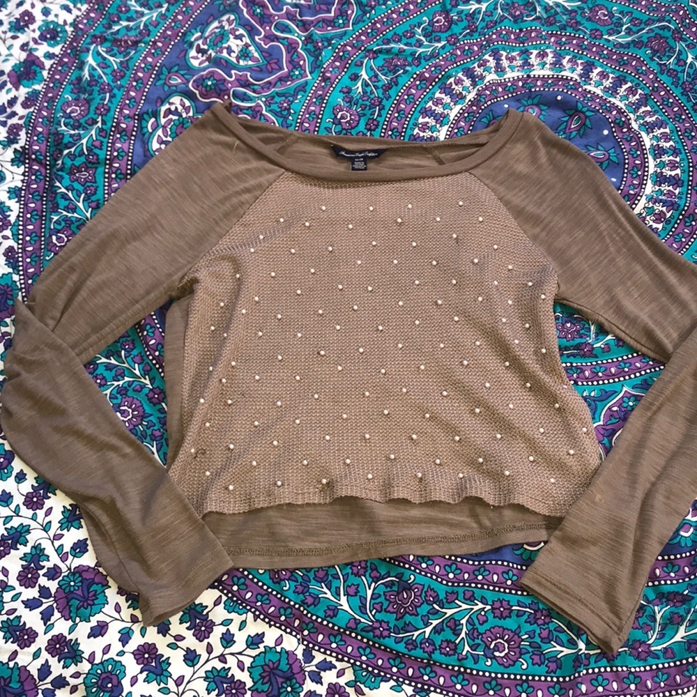 Long sleeve crop top